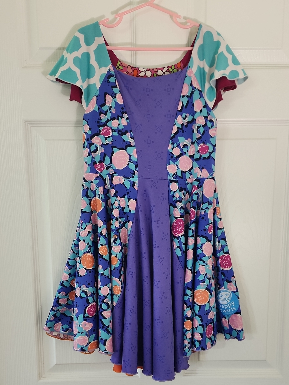 Girls' Reversible Floral Twirly Girl Dress, Size 7